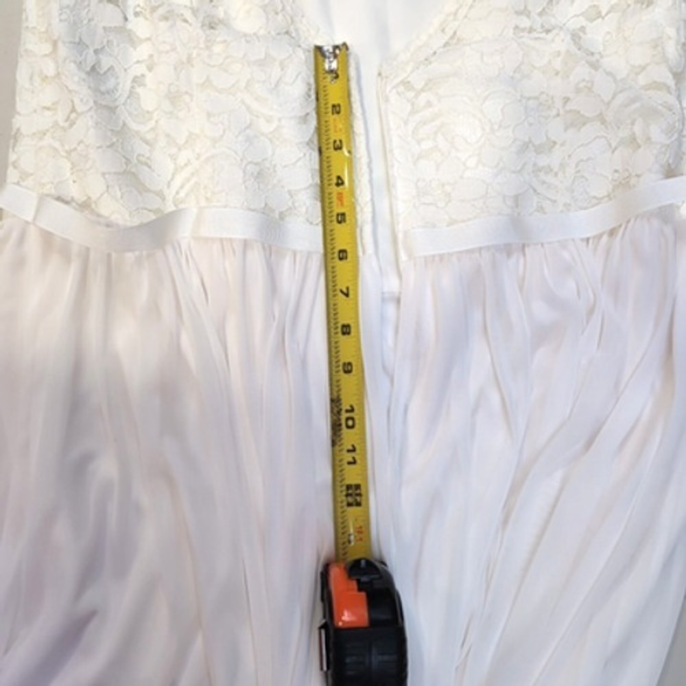 David's Bridal Wedding Dress Women's 20 Ivory‎ Lace Bodice Long Lined NEW NWT - Picture 16 of 16